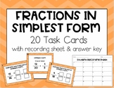 Fractions in Simplest Form Task Cards