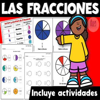 Preview of Fractions in Spanish - Actividades y Tarjetas de Vocabulario