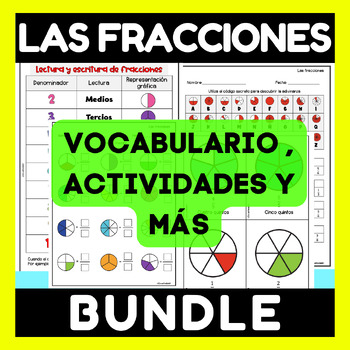 Preview of Fractions in Spanish - Las Fracciones en Español - BUNDLE