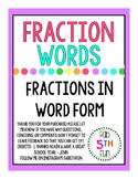 Fractions in Word Form