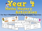Fractions (including Decimals) Mastery Activities – Year 4