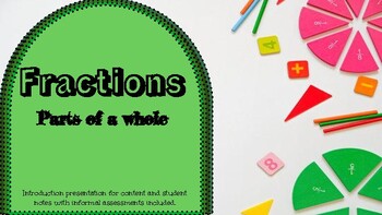 Preview of Fractions introduction presentation and review slides