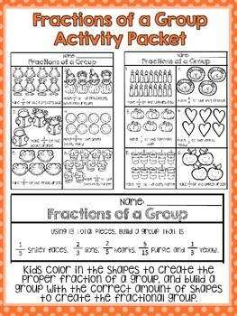 Preview of Fractions of a Group Activity Packet