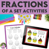 Fractions of a Set Interactive Digital Activity with Worksheets