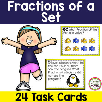 Preview of Fractions as Part of a Set Task Cards