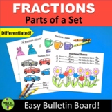 Fractions of a Set Worksheets for Math Bulletin Boards and