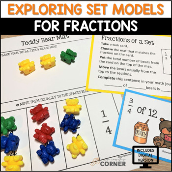 Preview of FRACTIONS Set Models or Fractions of a Group | Print and Digital