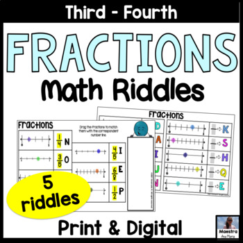 Preview of Fractions of a Whole - Math Riddles 