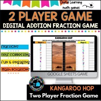 Preview of Fractions of a shape l 2 player game for digital learning 