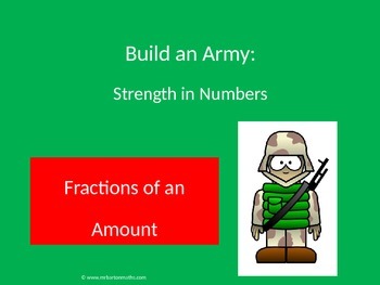 Preview of Fractions of an Amount Activity: Build an Army