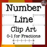 Fractions on Number Lines Clip Art