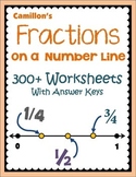 Fractions on a Number Line Worksheet Greater Than 1, Guide