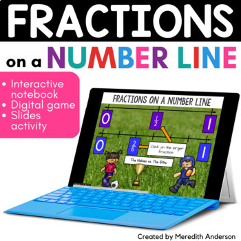 Preview of Fractions on a Number Line Activities with Interactive Notebook 