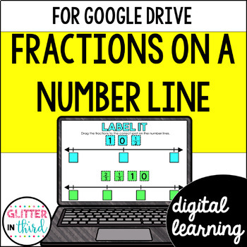Preview of Fractions on a Number Line Activities for Google Classroom Digital