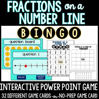 Preview of Fractions on a Number Line No-Prep BINGO
