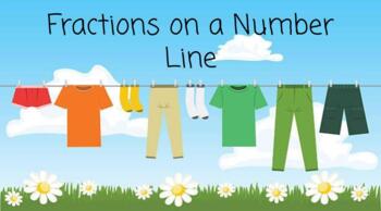 Preview of Fractions on a Number Line - Clothespin Activity - VIRTUAL