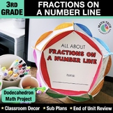 Back to School Math Craft Fractions on a Number Line Dodec