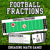 Fractions on a Number Line Game - Super Bowl Football Activity