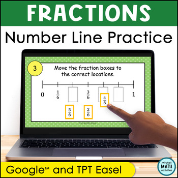 Preview of Fractions on a Number Line Interactive Digital Practice