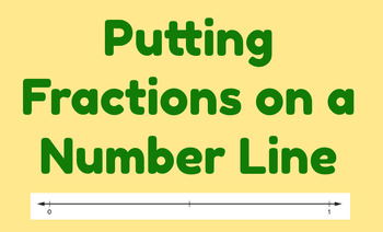 Preview of Fractions on a Number Line - Lesson/Activity