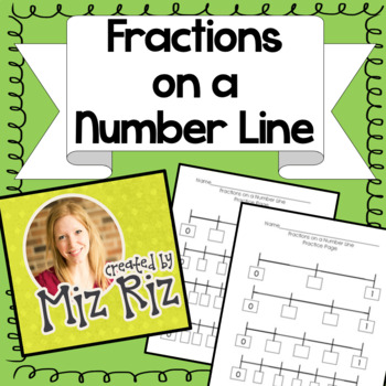 Preview of Fractions on a Number Line Practice Pages {3rd Grade CCSS}