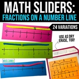 Fractions on a Number Line Slider Aides Manipulatives