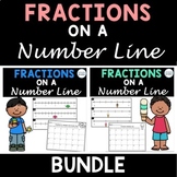 Fractions on a Number Line Task Card Bundle