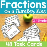 Fractions on a Number Line Task Cards 3.NF.2 Equivalent Gr