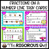 Fractions on a Number Line Task Cards 3rd Grade Fraction Practice