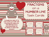 Fractions on a Number Line sock monkey theme Task Cards + 