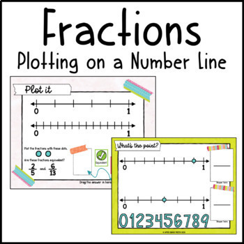 Preview of Fractions on a number line - Plotting Fractions - Practice for Google Slides™
