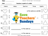 Fractions (part of a whole) Worksheets (3 levels of difficulty)