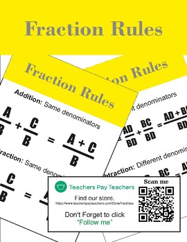 Preview of Fractions rules