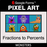 Fractions to Percents - Pixel Art Math | Google Forms