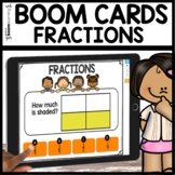 Fractions using Boom Cards | 1st Grade No Prep Math Centers