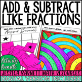 Fractions with Like Denominators and Negatives Activity  a