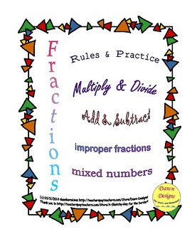 Preview of Fractions/Mixed Numbers: Rules and Practice