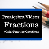 Fractions_Prealgebra video Lessons with Quiz and Practice 