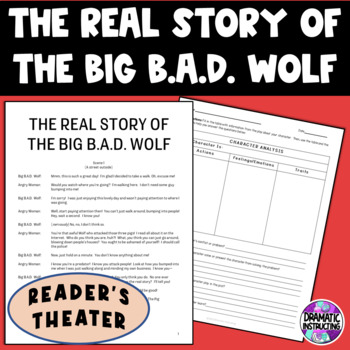 Preview of Fractured Fairy Tale Readers Theater Script Comprehension and Writing