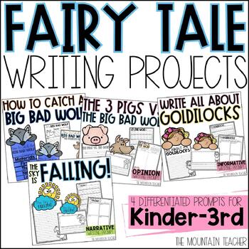 Preview of Fractured Fairy Tale Writing Prompts, Crafts, and Graphic Organizers