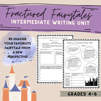 Preview of Fractured Fairy Tales Intermediate Writing Unit