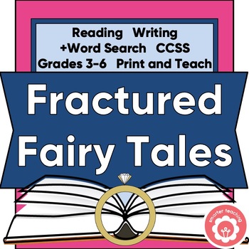 Preview of Fractured Fairy Tales Book Report and Genre Study +Word Search CCSS Grades 3-6