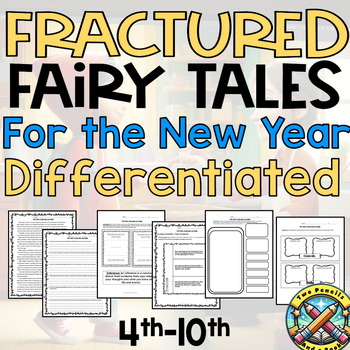 Preview of Five Fractured Fairy Tales Reading Comprehension and More