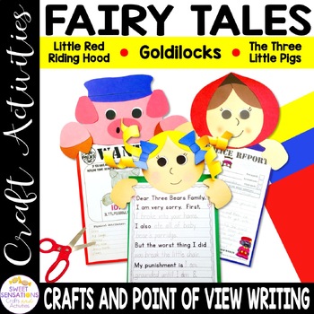 Preview of Fractured Fairy Tales Writing Goldilocks Character Perspective Graphic Organizer