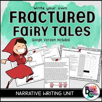 Preview of Fractured Fairy Tales Writing Unit | Grade 3 to 6