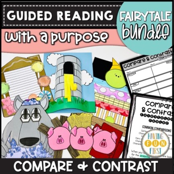 Preview of Fractured Fairy Tales vs Classic Fairy Tales Reading Comprehension BUNDLE