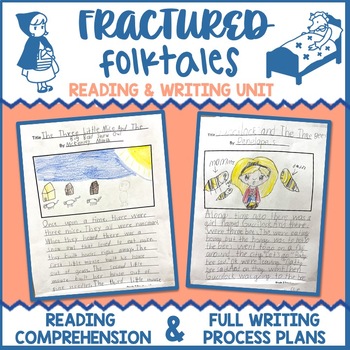Preview of Fractured Folktale Writing Unit with Reading Comprehension