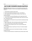 Fragment, Run-On, and Complete Sentence Worksheet or Assessment