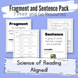 Fragment and Sentence Printable Pack:  TWR Strategy Inspired