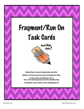 Preview of Fragment Run-On Task Cards